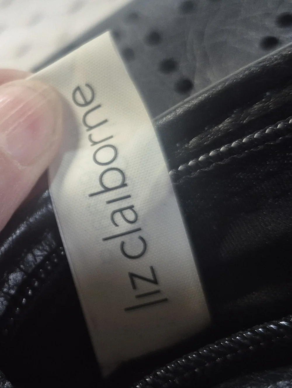 Liz Claiborne Black Make Up Pouch Bag.